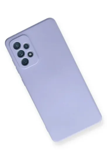 Newface Samsung Galaxy A72 Kılıf Nano içi Kadife Silikon - Lila resmi