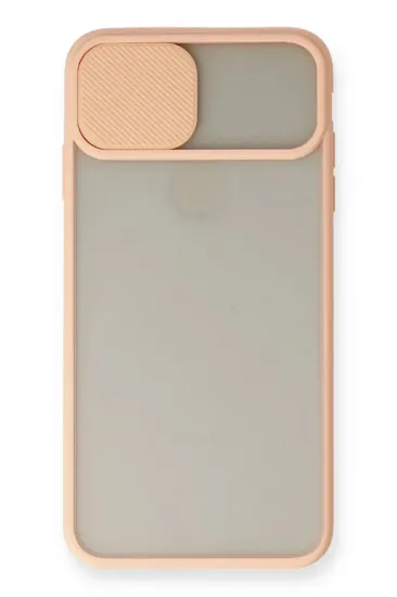 Newface iPhone X Kılıf Palm Buzlu Kamera Sürgülü Silikon - Pembe resmi