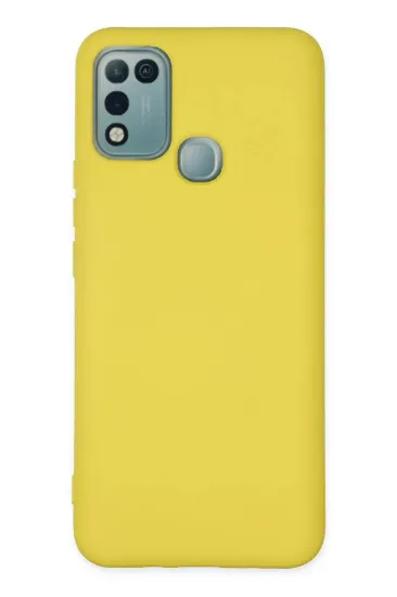 Newface İnfinix Hot 10 Play Kılıf Nano içi Kadife Silikon - Sarı resmi