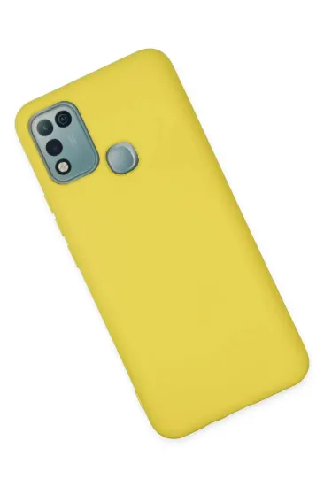 Newface İnfinix Hot 10 Play Kılıf Nano içi Kadife Silikon - Sarı resmi