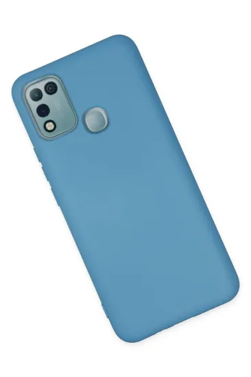 Newface İnfinix Hot 10 Play Kılıf Nano içi Kadife Silikon - Mavi resmi