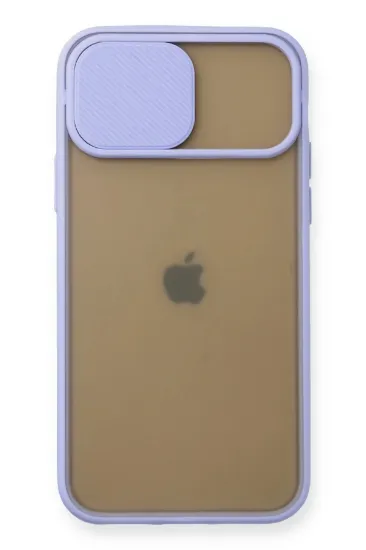 Newface iPhone 11 Pro Kılıf Palm Buzlu Kamera Sürgülü Silikon - Lila resmi
