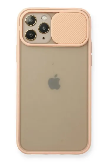 Newface iPhone 11 Pro Kılıf Palm Buzlu Kamera Sürgülü Silikon - Pembe resmi