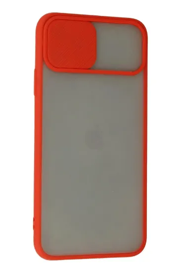 Newface iPhone 11 Pro Kılıf Palm Buzlu Kamera Sürgülü Silikon - Kırmızı resmi