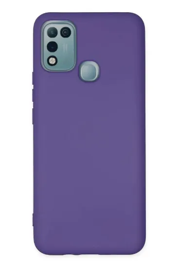 Newface İnfinix Hot 10 Play Kılıf Nano içi Kadife Silikon - Mor resmi
