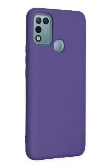 Newface İnfinix Hot 10 Play Kılıf Nano içi Kadife Silikon - Mor resmi