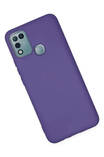 Newface İnfinix Hot 10 Play Kılıf Nano içi Kadife Silikon - Mor resmi