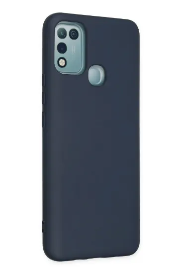Newface İnfinix Hot 10 Play Kılıf Nano içi Kadife Silikon - Lacivert resmi