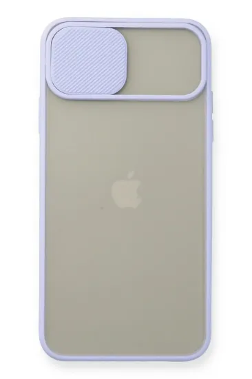 Newface iPhone 11 Pro Max Kılıf Palm Buzlu Kamera Sürgülü Silikon - Lila resmi