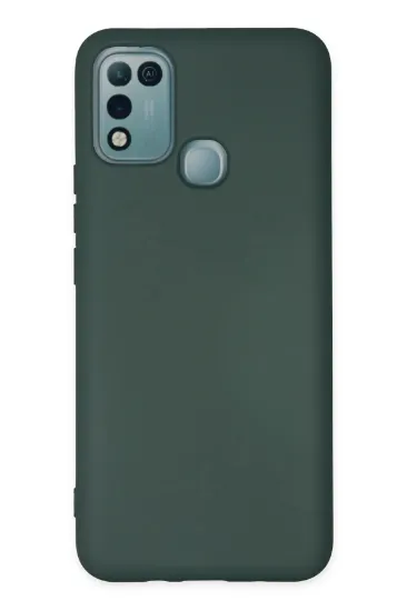 Newface İnfinix Hot 10 Play Kılıf Nano içi Kadife Silikon - Koyu Yeşil resmi