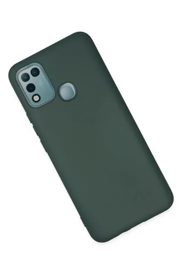 Newface İnfinix Hot 10 Play Kılıf Nano içi Kadife Silikon - Koyu Yeşil resmi