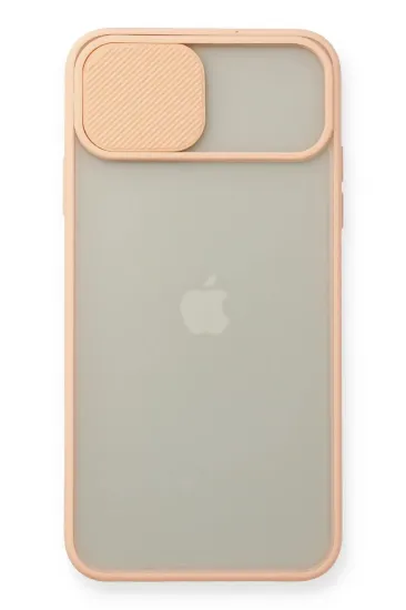 Newface iPhone 11 Pro Max Kılıf Palm Buzlu Kamera Sürgülü Silikon - Pembe resmi
