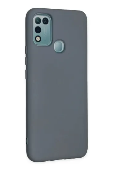 Newface İnfinix Hot 10 Play Kılıf Nano içi Kadife Silikon - Gri resmi