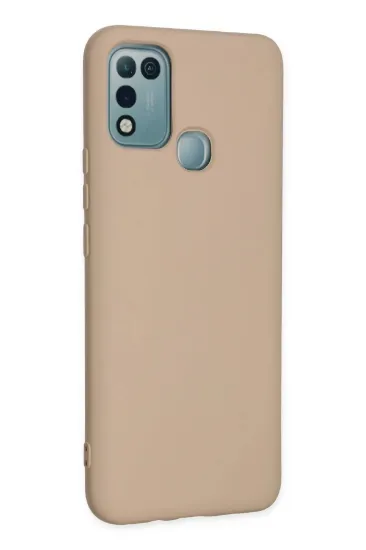 Newface İnfinix Hot 10 Play Kılıf Nano içi Kadife Silikon - Pudra resmi