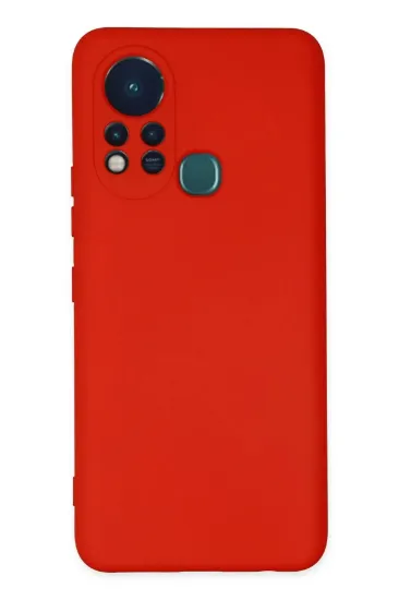 Newface İnfinix Hot 11s Kılıf Nano içi Kadife Silikon - Kırmızı resmi