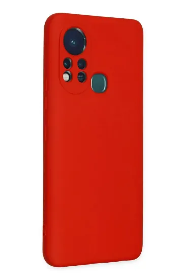 Newface İnfinix Hot 11s Kılıf Nano içi Kadife Silikon - Kırmızı resmi