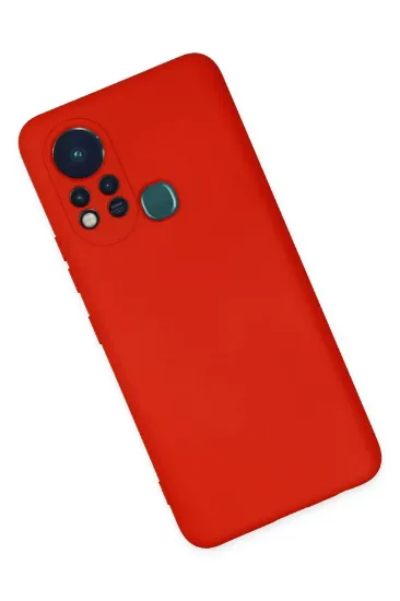 Newface İnfinix Hot 11s Kılıf Nano içi Kadife Silikon - Kırmızı resmi