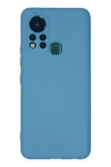 Newface İnfinix Hot 11s Kılıf Nano içi Kadife Silikon - Mavi resmi