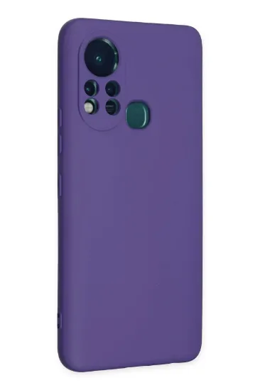 Newface İnfinix Hot 11s Kılıf Nano içi Kadife Silikon - Mor resmi