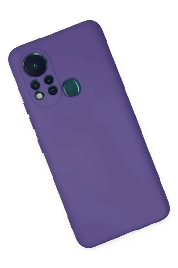 Newface İnfinix Hot 11s Kılıf Nano içi Kadife Silikon - Mor resmi