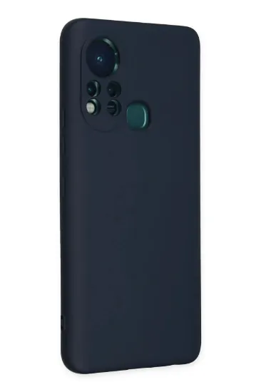 Newface İnfinix Hot 11s Kılıf Nano içi Kadife Silikon - Lacivert resmi