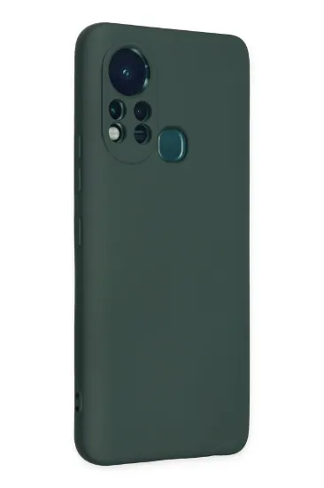 Newface İnfinix Hot 11s Kılıf Nano içi Kadife Silikon - Koyu Yeşil resmi