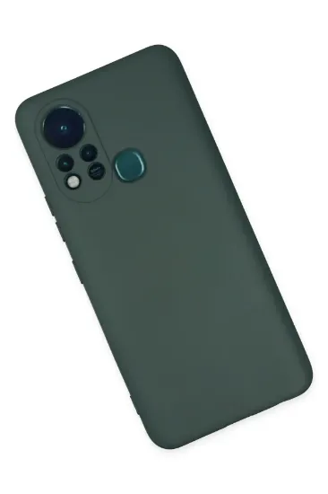 Newface İnfinix Hot 11s Kılıf Nano içi Kadife Silikon - Koyu Yeşil resmi