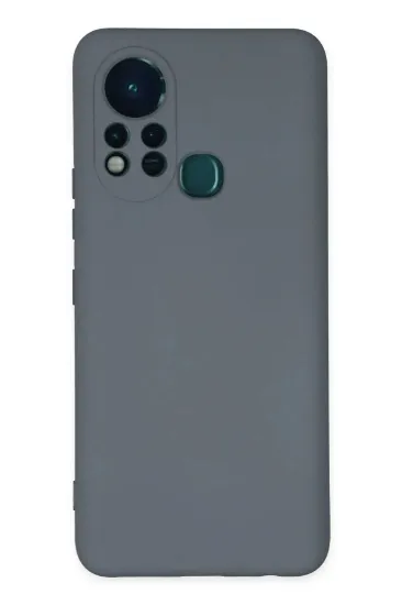 Newface İnfinix Hot 11s Kılıf Nano içi Kadife Silikon - Gri resmi