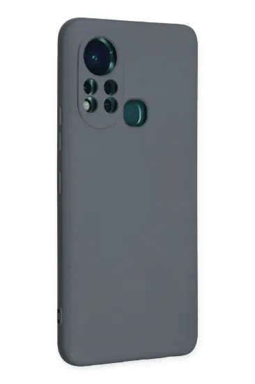 Newface İnfinix Hot 11s Kılıf Nano içi Kadife Silikon - Gri resmi