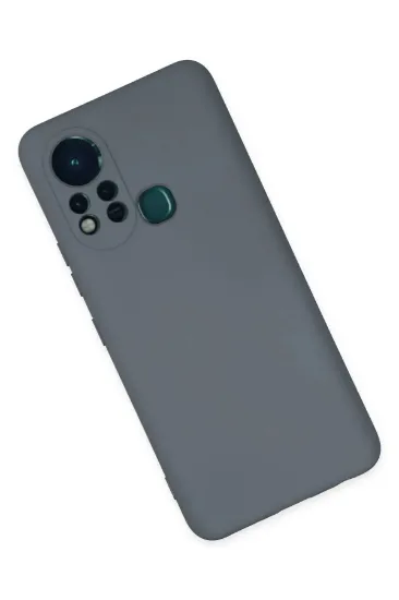 Newface İnfinix Hot 11s Kılıf Nano içi Kadife Silikon - Gri resmi