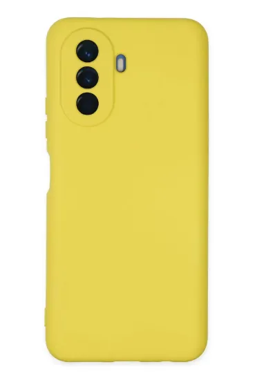 Newface Huawei Nova Y70 Kılıf Nano içi Kadife Silikon - Sarı resmi