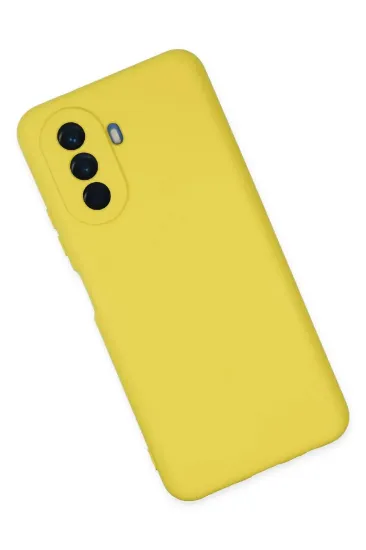 Newface Huawei Nova Y70 Kılıf Nano içi Kadife Silikon - Sarı resmi