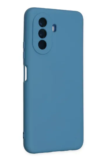 Newface Huawei Nova Y70 Kılıf Nano içi Kadife Silikon - Mavi resmi