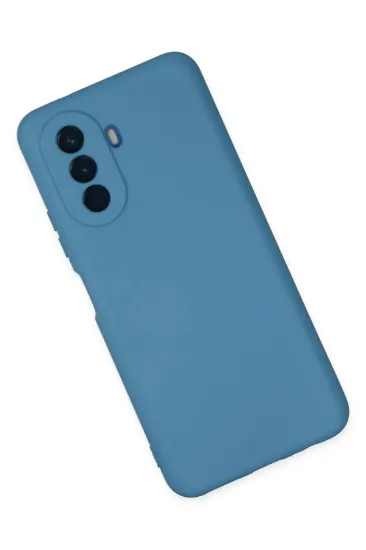 Newface Huawei Nova Y70 Kılıf Nano içi Kadife Silikon - Mavi resmi