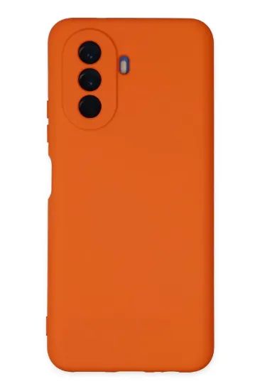 Newface Huawei Nova Y70 Kılıf Nano içi Kadife Silikon - Turuncu resmi