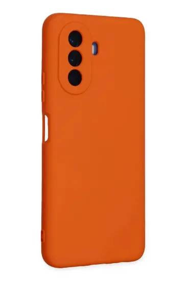 Newface Huawei Nova Y70 Kılıf Nano içi Kadife Silikon - Turuncu resmi