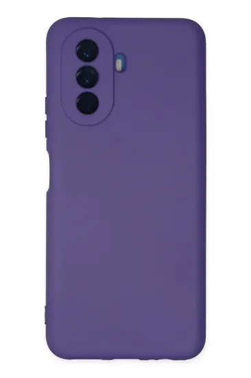 Newface Huawei Nova Y70 Kılıf Nano içi Kadife Silikon - Mor resmi