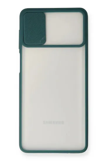 Newface Samsung Galaxy M51 Kılıf Palm Buzlu Kamera Sürgülü Silikon - Yeşil resmi