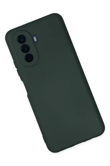 Newface Huawei Nova Y70 Kılıf Nano içi Kadife Silikon - Koyu Yeşil resmi