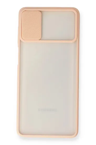 Newface Samsung Galaxy M51 Kılıf Palm Buzlu Kamera Sürgülü Silikon - Pembe resmi