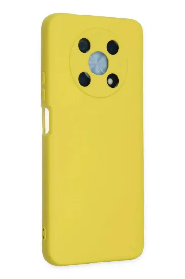 Newface Huawei Nova Y90 Kılıf Nano içi Kadife Silikon - Sarı resmi