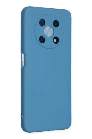 Newface Huawei Nova Y90 Kılıf Nano içi Kadife Silikon - Mavi resmi