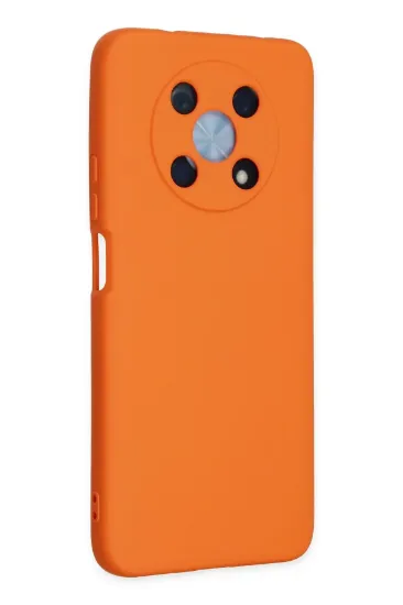 Newface Huawei Nova Y90 Kılıf Nano içi Kadife Silikon - Turuncu resmi