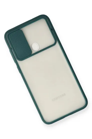 Newface Samsung Galaxy A11 Kılıf Palm Buzlu Kamera Sürgülü Silikon - Yeşil resmi