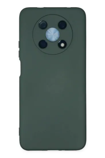 Newface Huawei Nova Y90 Kılıf Nano içi Kadife Silikon - Koyu Yeşil resmi