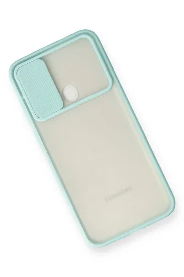 Newface Samsung Galaxy A11 Kılıf Palm Buzlu Kamera Sürgülü Silikon - Turkuaz resmi
