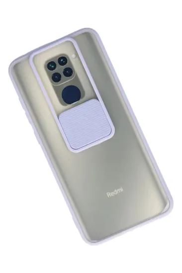 Newface Xiaomi Redmi Note 9 Kılıf Palm Buzlu Kamera Sürgülü Silikon - Lila resmi
