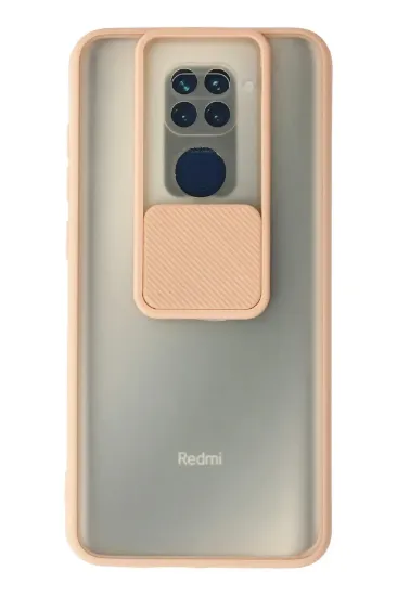 Newface Xiaomi Redmi Note 9 Kılıf Palm Buzlu Kamera Sürgülü Silikon - Pembe resmi