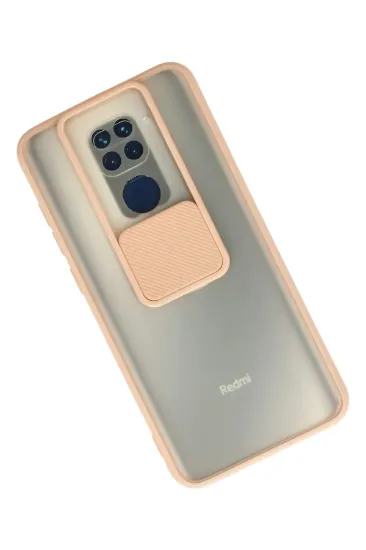 Newface Xiaomi Redmi Note 9 Kılıf Palm Buzlu Kamera Sürgülü Silikon - Pembe resmi