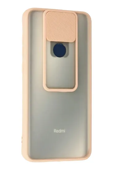 Newface Xiaomi Redmi Note 9 Kılıf Palm Buzlu Kamera Sürgülü Silikon - Pembe resmi